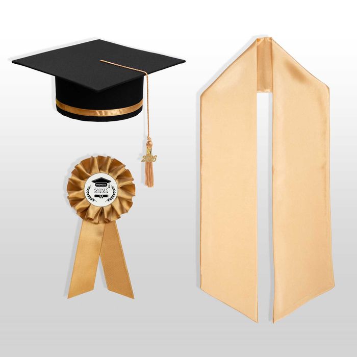 Toca, Esarfa si Cocarda,Set Nepersonalizat, Auriu, Liceu, Facultate