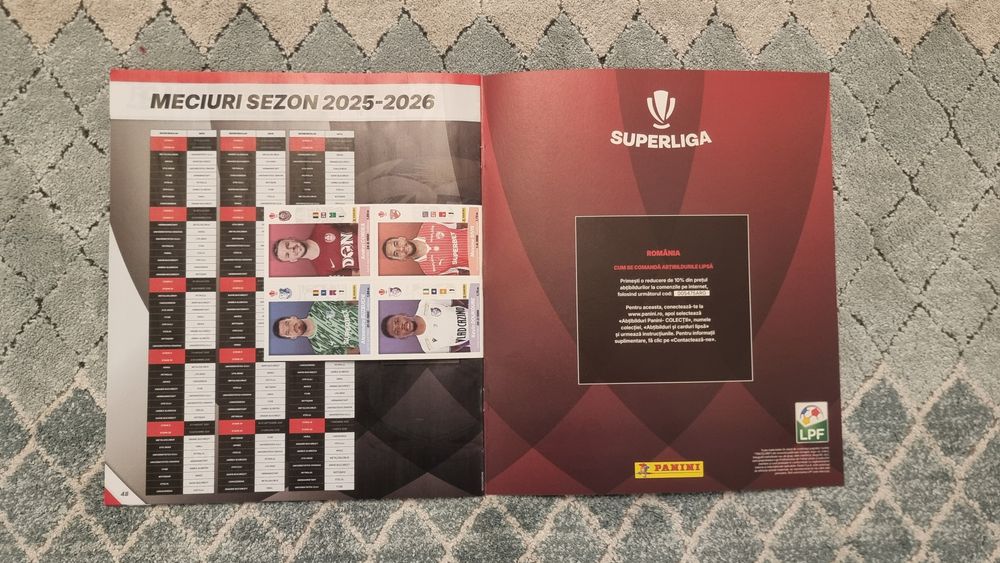 Album Panini Superliga 2025 2026 Mint/nou, stickere nelipite