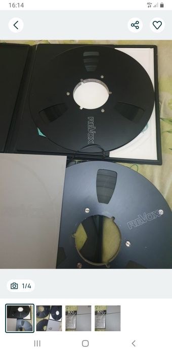Rola metalica pentru magnetofon 26cm aluminiu culoare inchisa REVOX