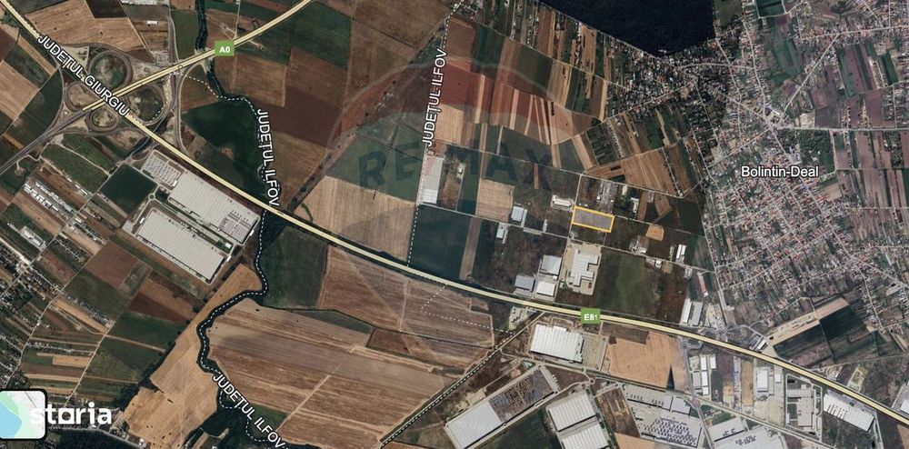 Teren Industrial 3ha/ Autostrada A2 Km 23/Dubla deschidere
