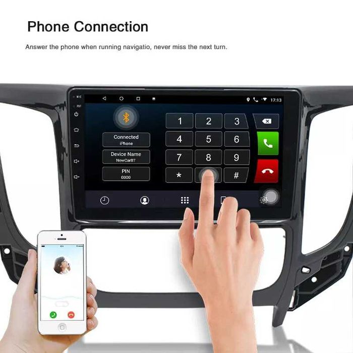 Мултимедия за Mitsubishi Triton L200 Двоен дин Навигация плеър Android