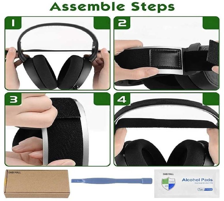 Set 2 Bureti + Banda pentru casti SteelSeries Arctis 9X, 7, Pro, Pro +