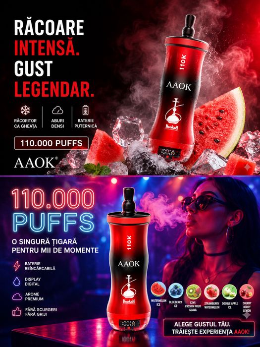Narghilea // AAOK 110.000 puffs // CU SUNET