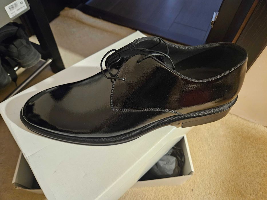 Pantofi Boss piele lacuita, noi, marimea 45