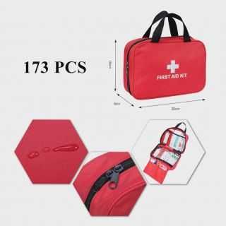 Комплект за първа помощ 173 части за път и къмпинг