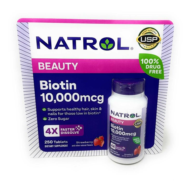 Самый лучший Биотин Natrol Biotin 10 000 ед 250 табл США