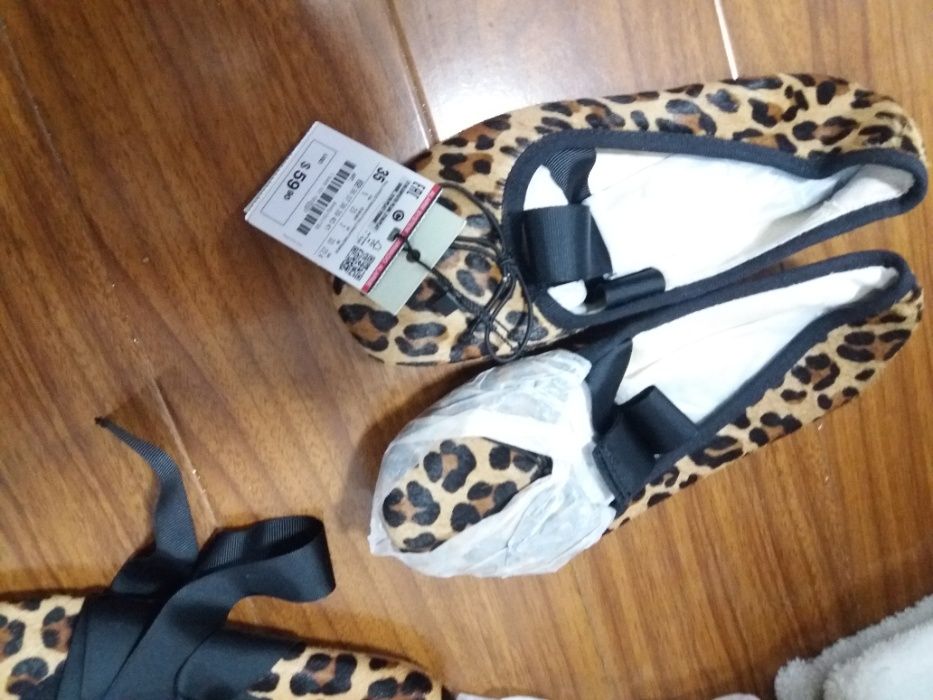 balerini piele zara fetite, noi cu eticheta