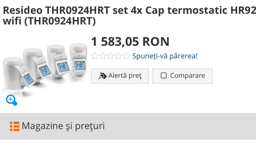Resideo THR0924HRT set 4x Cap termostatic HR92 wifi (THR0924HRT)