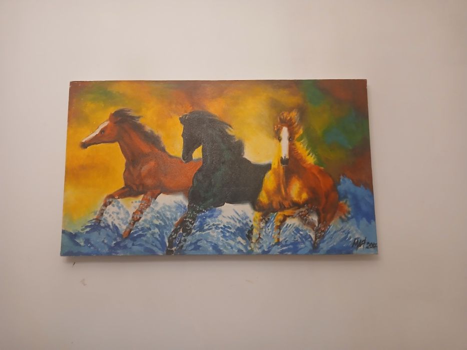 Картина три коня.«Үш жылқы»