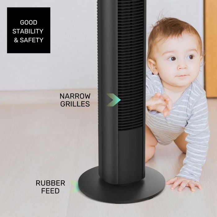 Taurus Ventilator turn 50W 86cm 3 viteze, temporizator 2h oscilant gri