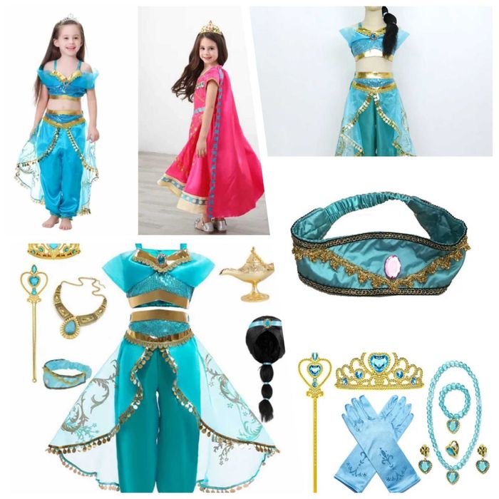 Костюми на Принцеса Жасмин от Аладин с лента за коса и  и ак