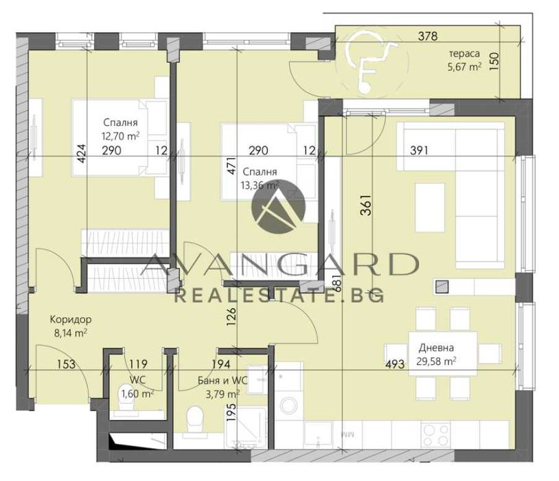 оф.21529 Тристаен апартамент / Кършияка