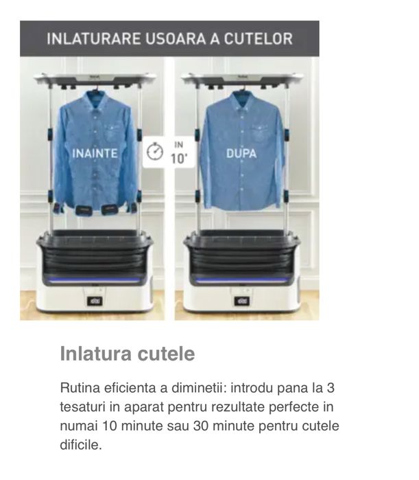 Aparat de calcat si igienizat Tefal