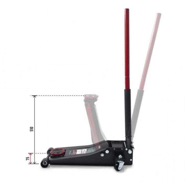 НЕМСКИ Хидравличен крик ROCKFORCE 3-тона 75мм-510мм + КОМПЛЕКТ СТОЙКИ