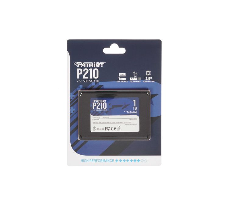 | SSD накопитель 1TB Patriot P210 SATA 3 2.5 3D NAND TLC Жесткий диск