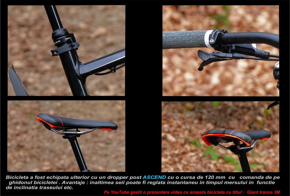 Bicicleta Full suspension Giant Trance -  marimea M - 26" cu dropper post 120 mm