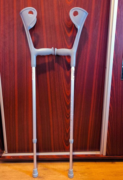 a pair of crutches - 2 weeks old