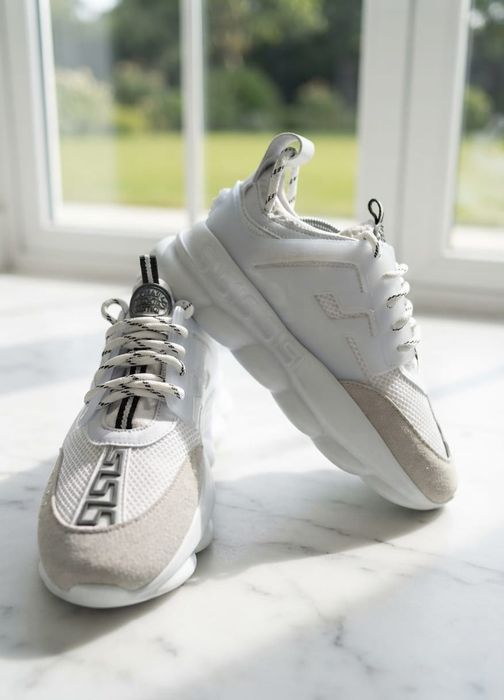 Adidasi Versace Chain Alb - Unisex