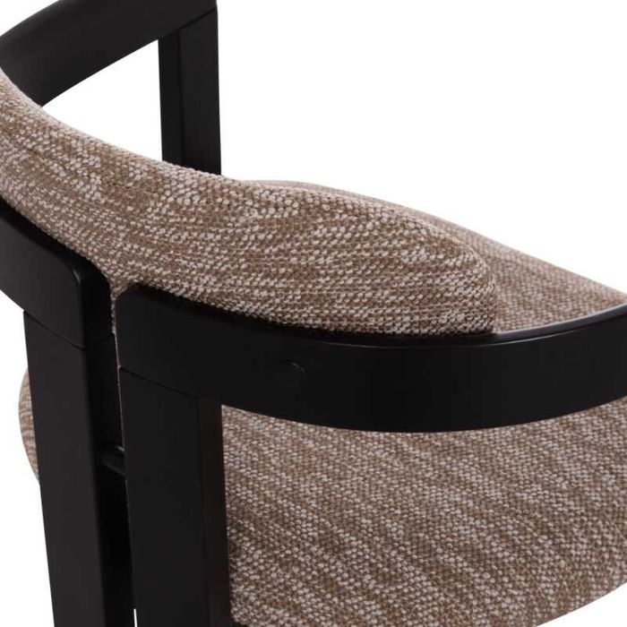 Трапезен стол, KALL, Бежов, Кафяв, Текстил, 56х45х73см.