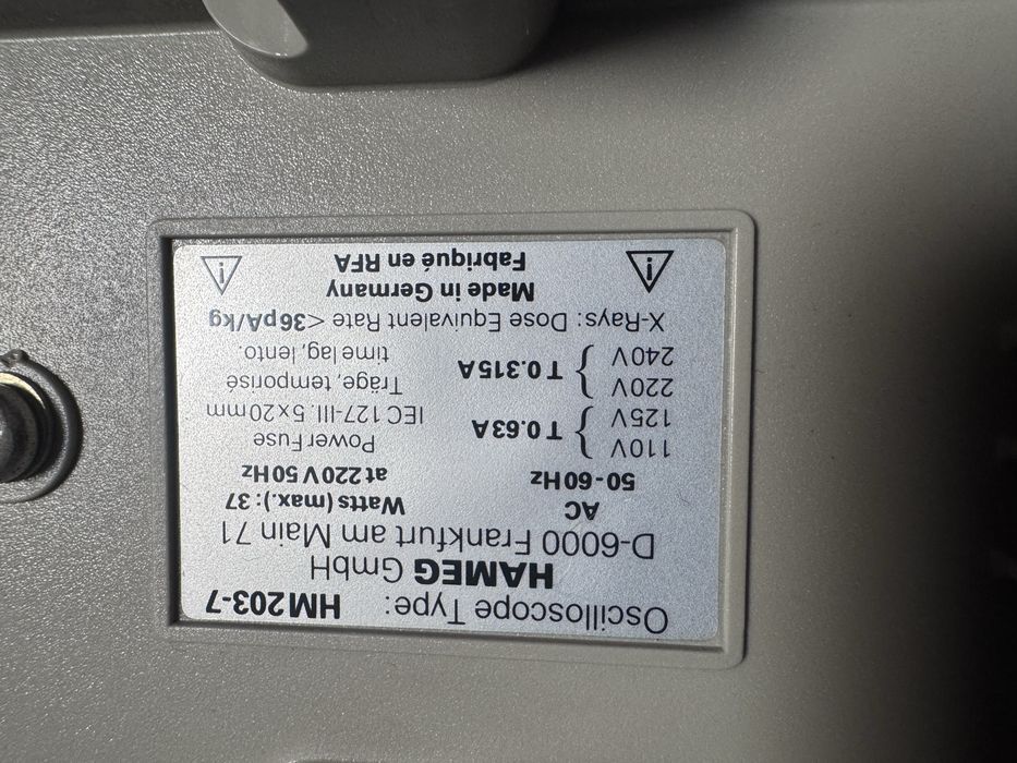 Аналогов осцилоскоп HAMEG HM 203-7 (20 MHz) – Като нов, пълен комплект!