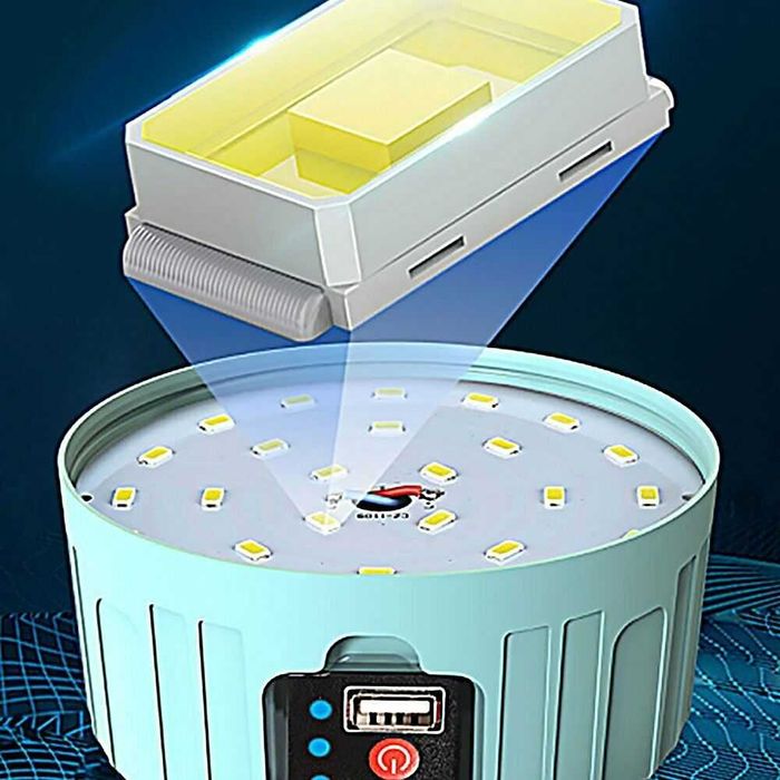 Bec cu incarcare solara, 280W, Incarca telefonul + telecomanda. Nou