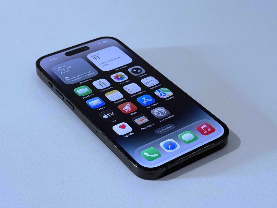 Бартер! iPhone 14 Pro Space Black (Черен) 77% Батерия.