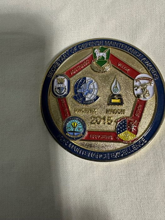 Monedă Challenge Militară SUA - USS Gettysburg (CG-64) SecDef Maintenance Award 2015 Rar
