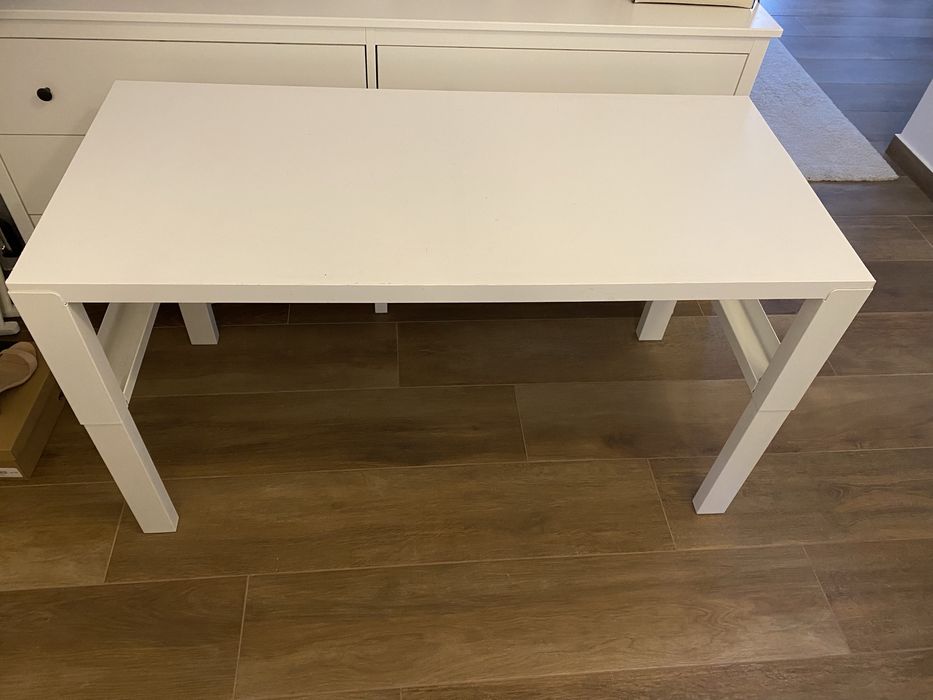 Birou reglabil pe înălțime - alb, 130cm lungime si 58 cm lățime