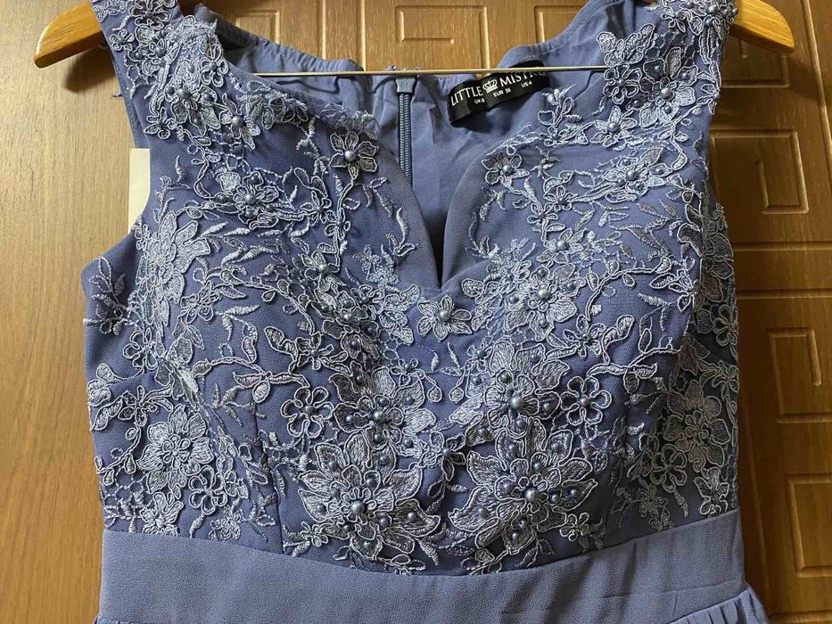 Лилава официална рокля