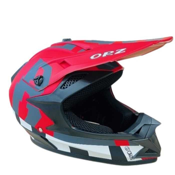 Кросова каска, за мотор, Атв, Вело, Гланц, Червено