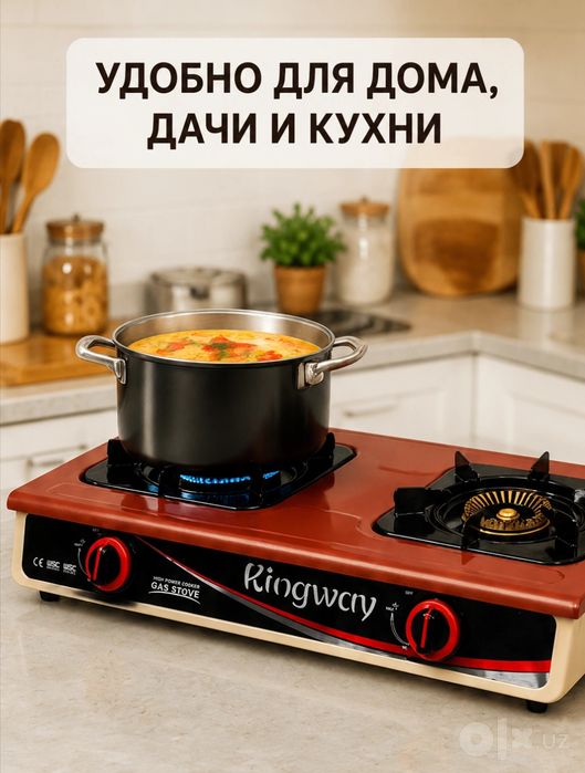 2 конфорный газовый плита.