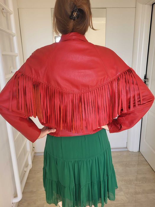 Geaca scurta din piele naturala, marimea 40