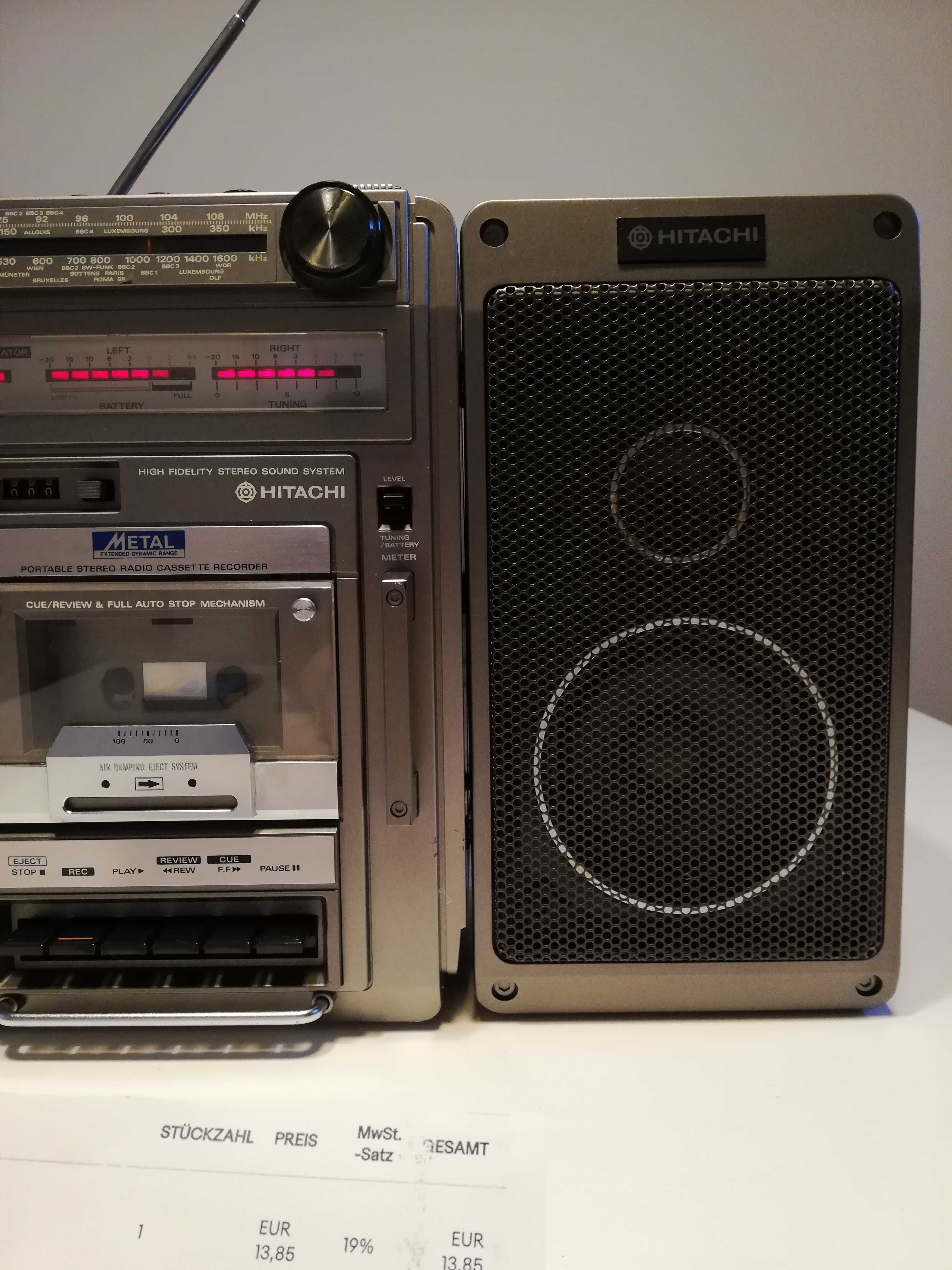 Boombox - Stereo Radio/Cassette HITACHI model TRK-9140 - made in JAPAN ...