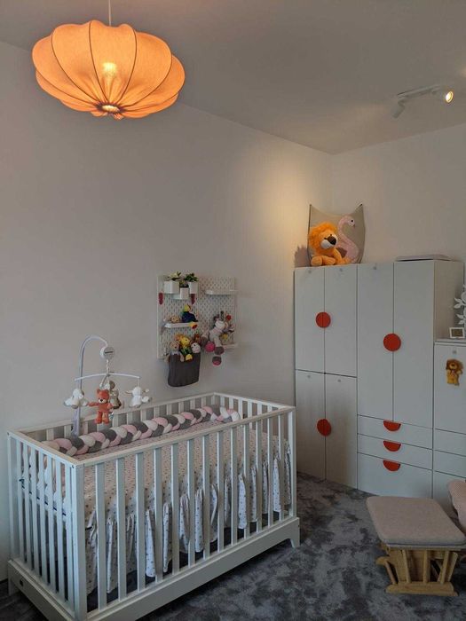 Vand 2 Patute copii  cu saltele incluse, din Lemn Masiv 140x70cm