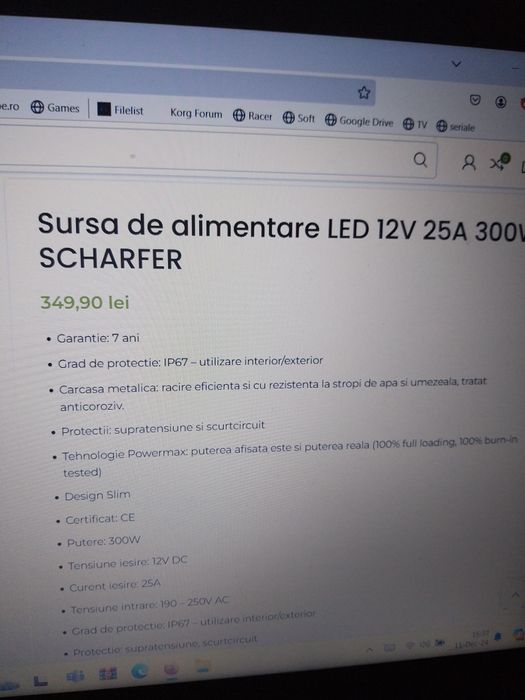 Sursa alimentare Led Scharfer  Sch 300 -12