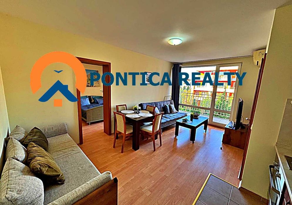 Двустаен апартамент в голям комплекс в Слънчев Бряг