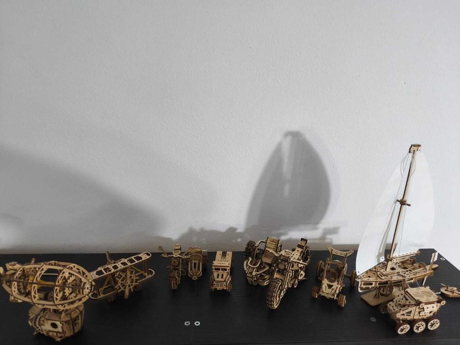Colecție modele mecanice din lemn Ugears – 8 modele (asamblate)