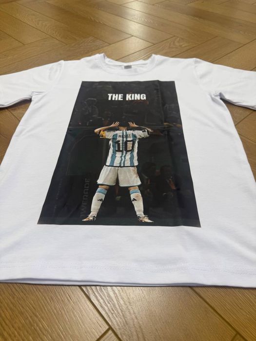 Lionel Messi “THE KING” футболка + БЕСПЛАТНАЯ доставка; BEPUL yetkazis
