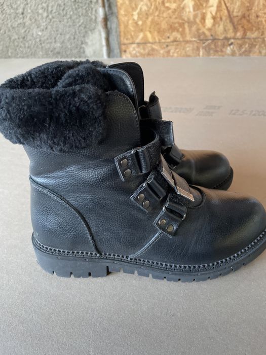 Ботинки подростковые кожанные зимние