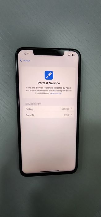 iphone XS Max LL/A 256GB Black Bat 77% Aybi Face yoq