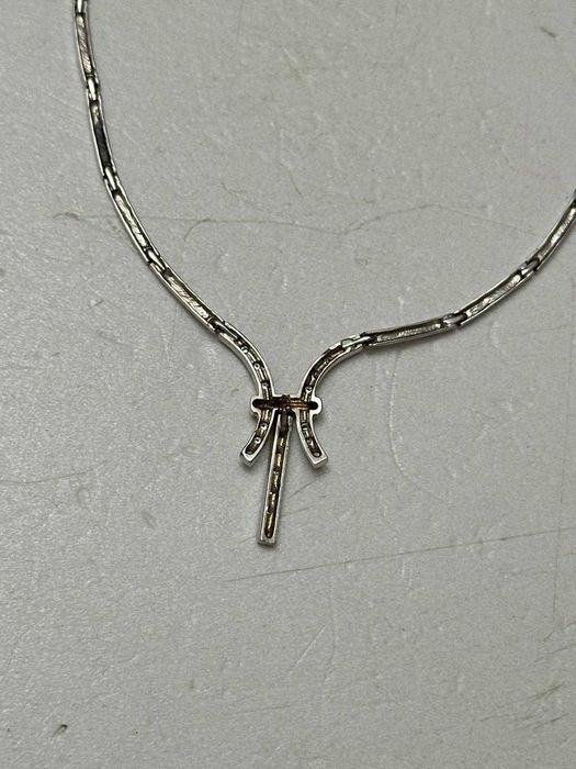 COLIER AUR alb 14K + Cristale Zirconia - 13.8g. - Grecia - 450lei/gr.!