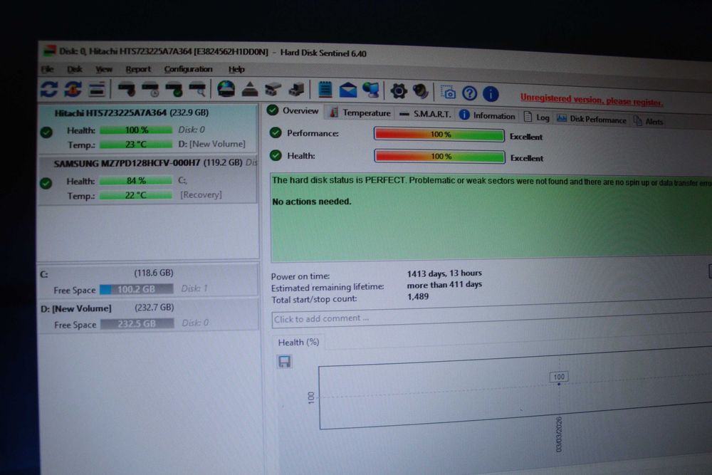Hard disk hitachi laptop 2.5" slim HDD 250Gb 7200 rpm sata