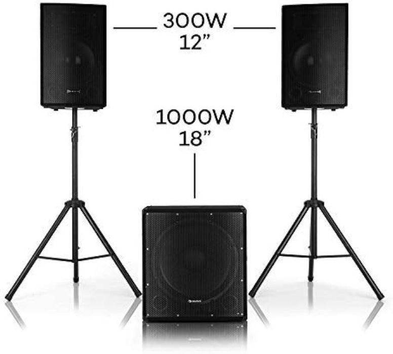 тонколони AUNA Cube 1812 Active PA Set 2.1, 1600W Total Power