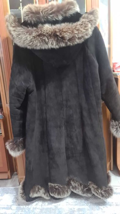 Дубленки 60размера+шапка норка