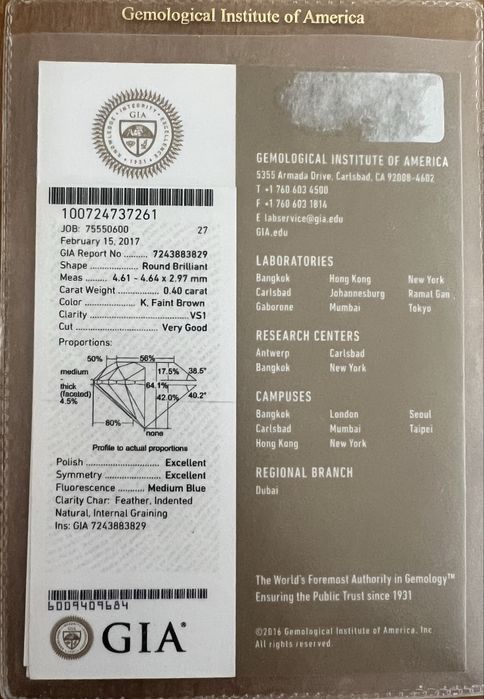 Помолвочное кольцо с брилиантом продам