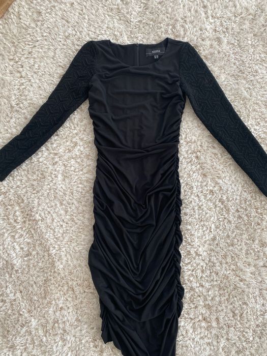 Rochie drapată Nissa neagră 38