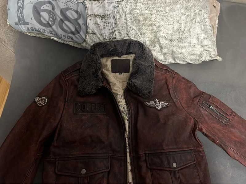 Geaca barbateasca din piele