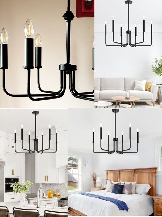 Модерен черен метален пендел,лампа за таван,единичен полилей