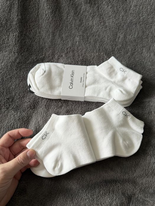 Calvin Klein set 3 sosete albe model sub glezna marimea 38-42 noi originale