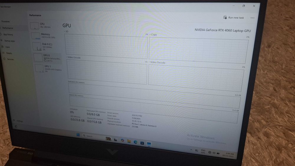 Laptop Gaming HP Victus i7-13620H/16GB RAM/512GB SSD/RTX4060 8GBCa nou